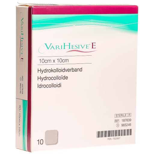 Pansement hydrocolloïde Varihesive E Border adhésif 10x10cm