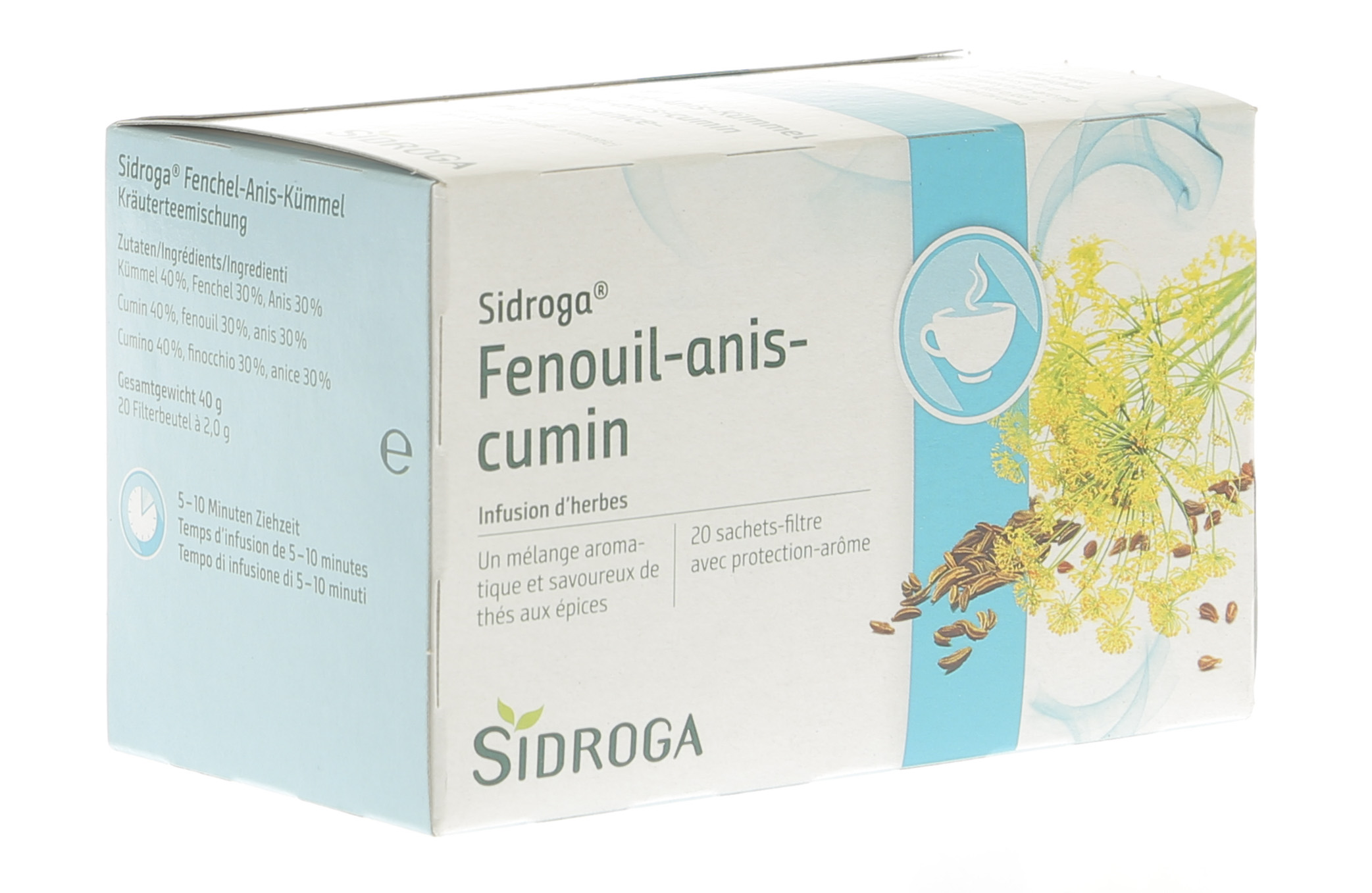 SIDROGA® Tisane de fenouil pour bébés et enfants 20 sachets