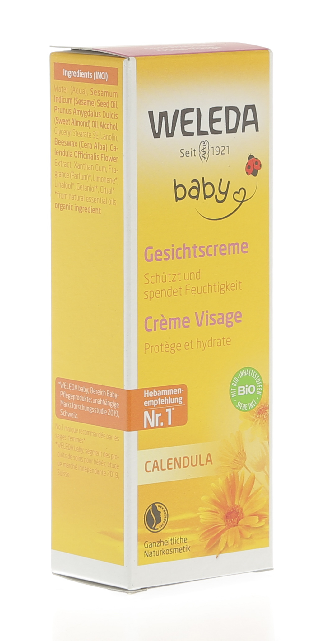 Weleda - Calendula baby - crème visage - 50 ml - Le Petit Zèbre