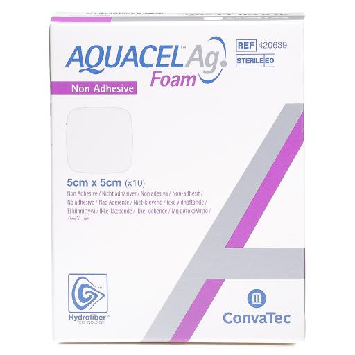 Pansements Aquacel Mousse Non-adhésifs – 15x15 Cm, Lot De 5, Barrière Imperméable, Pour Plaies Exsudatives