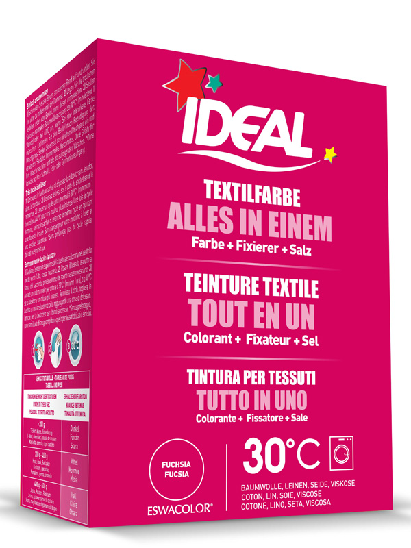 Ideal / Eswacolor Teinture textile Tout en 1 Fuchsia