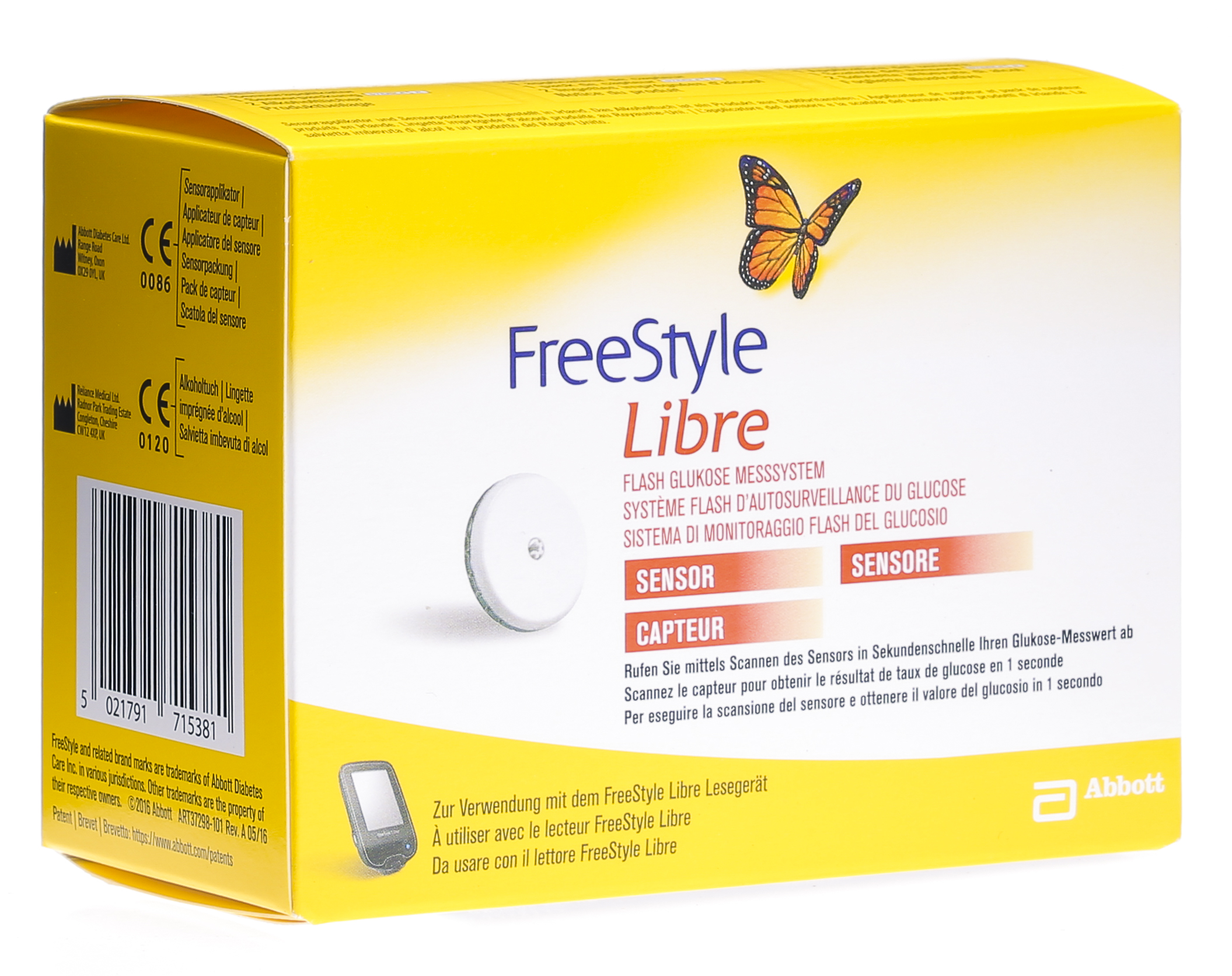 FreeStyle Libre 3 Capteur de diabète 1 pièce Testeur de glycémie Becopa®
