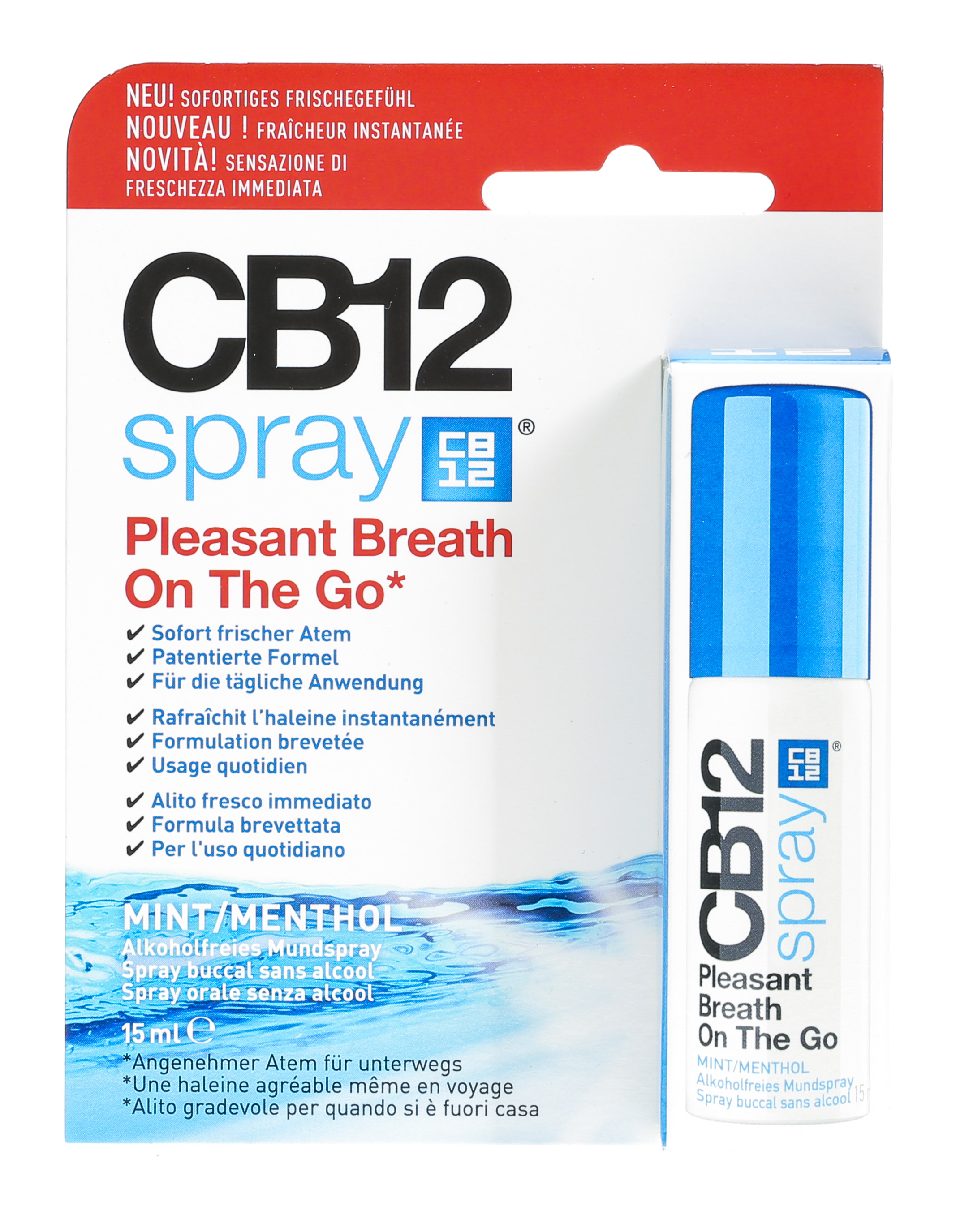 CB12 menthe/menthol spray 15 ml vous garantit une haleine fraîche