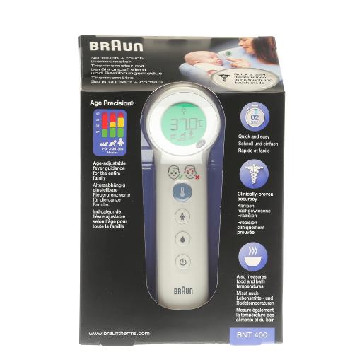 Braun Thermomètre Frontal BNT 400 Sans Contact avec Age Precision