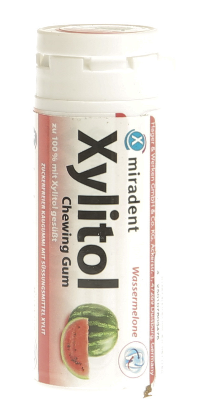 Chewing-gum sans sucre au Xylitol. Miradent