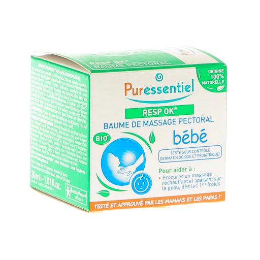 Baume de massage pectoral pour bébé Puressentiel Resp'OK