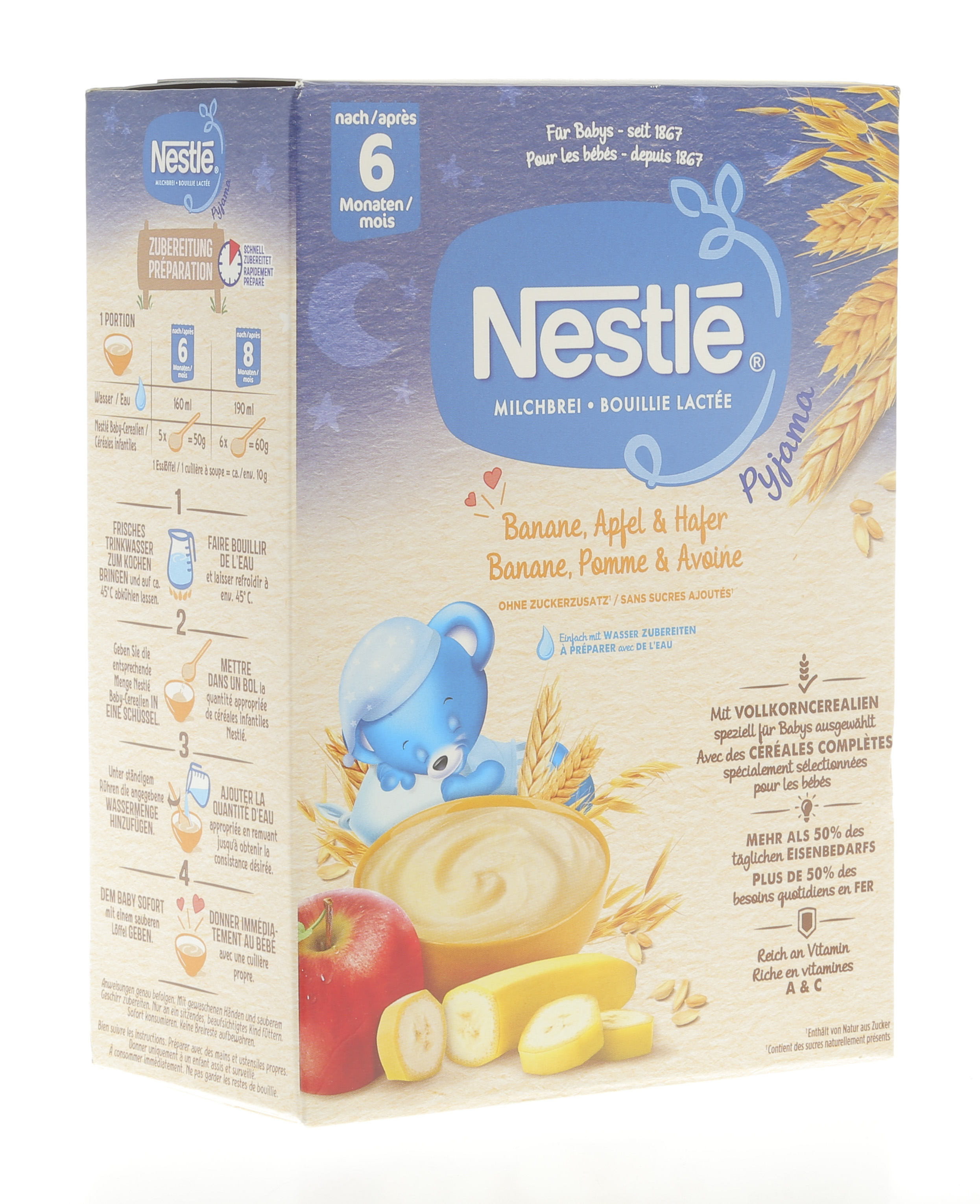 Nestlé · Bouillie lactée saveur biscuit · Dès 6 mois
