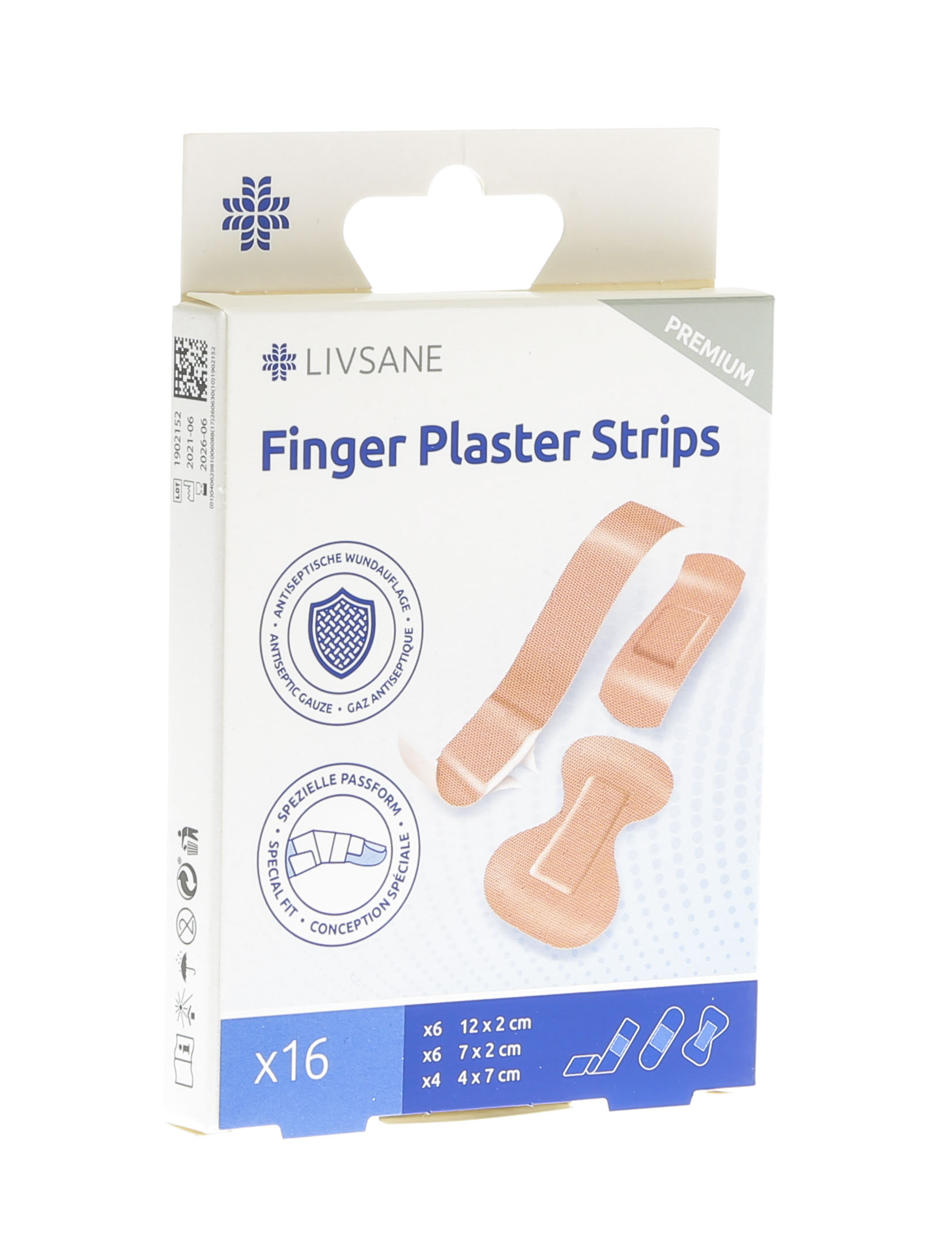 Livsane Finger Plaster Strips 16 Pcs